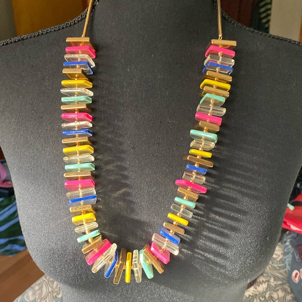Kate Spade multicolored lucite statement necklace